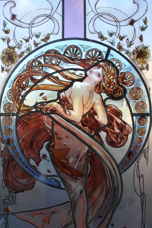 Mucha stained